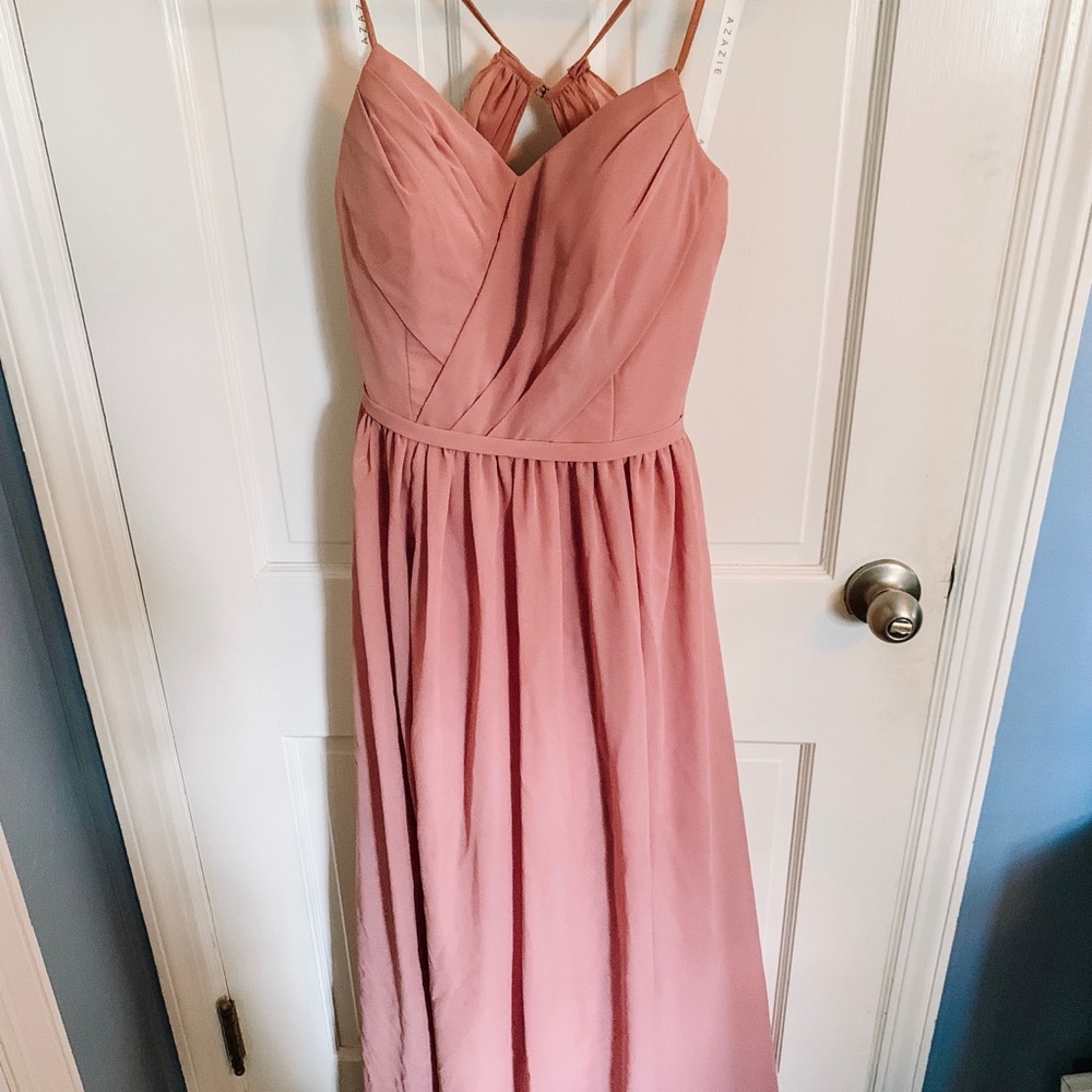 Azazie Dusty Rose Cora Bridesmaid Dress